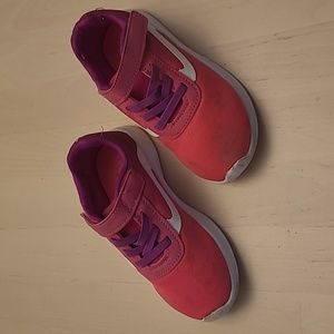 Athletic Works Pink Memory Foam Ombre Pink and White Velcrow Closure Sneaker